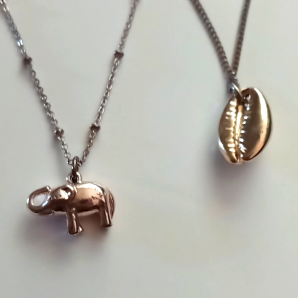 Gold Charm Necklaces Bundle